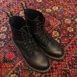 Clemency Black Lace Up Docs